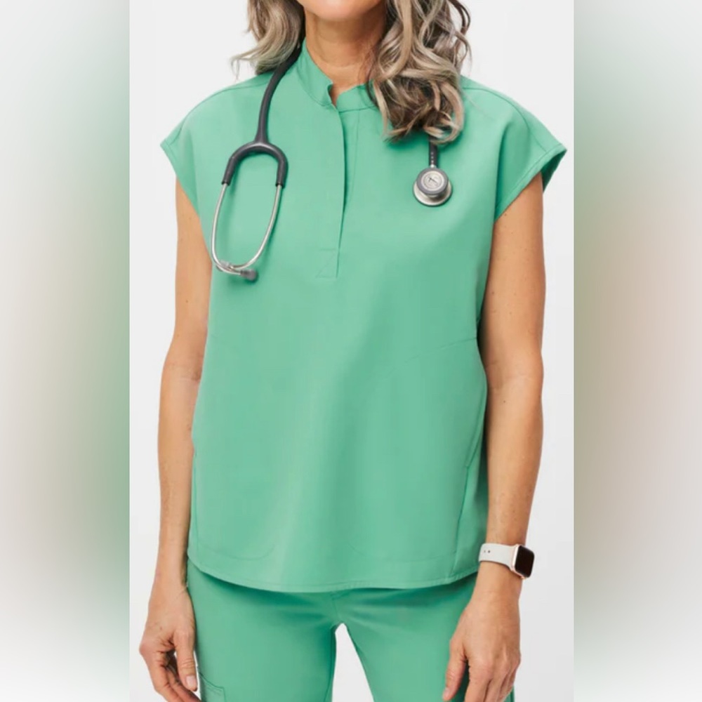 Rafaela Oversized Scrub Top Surgical Green
